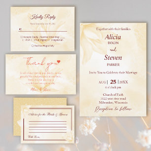 Ethereal Magnolia Flower, Wedding Invitation