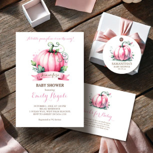 Little Pumpkin Baby Shower Invitation - Girl