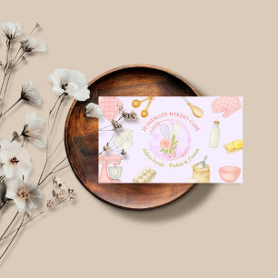 Bakery Customisable Cafes Cake Makers Floral Green Business Card