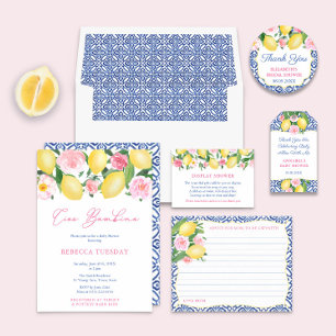 Capri Lemons Pink Floral Advice For Mum-To-Be Card