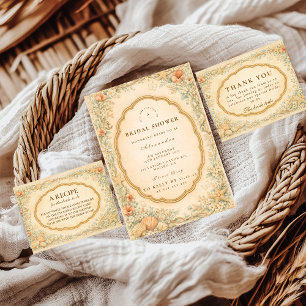 Vintage Coastal Seashell Bridal Shower Napkin