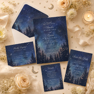 Starry Night Celestial Wedding Address Label Return Address Label