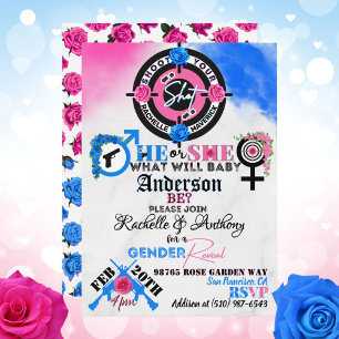 Guns or Roses Gender Reveal Shoot your Shot Tapestry