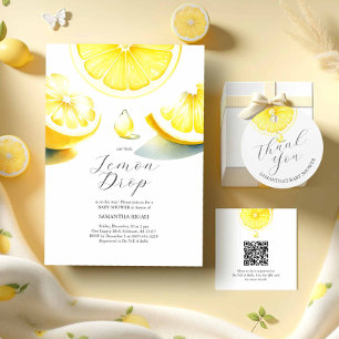 Lemon drop Theme Baby Shower Invitations