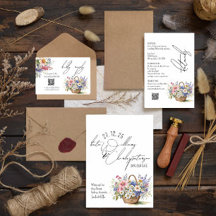 Wildflowers Spring Summer Fall Save the date Invitation