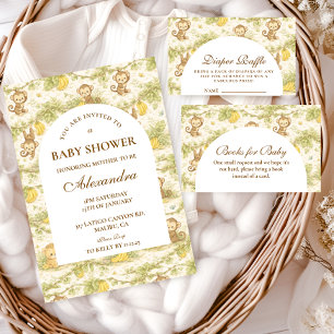 Watercolor Safari Animals Baby Shower Napkin