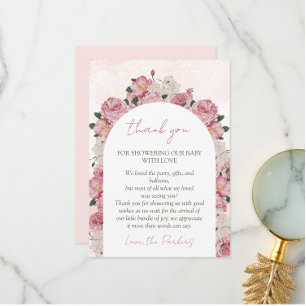 Baby in Bloom Baby Shower Book Request Wording Enclosure Card