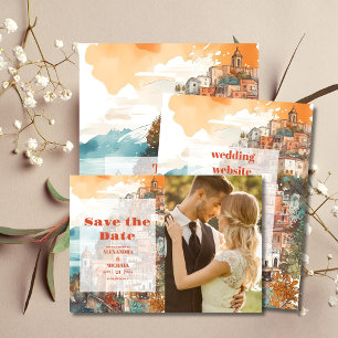Modern Elegant Italy Destination Wedding Save The Date