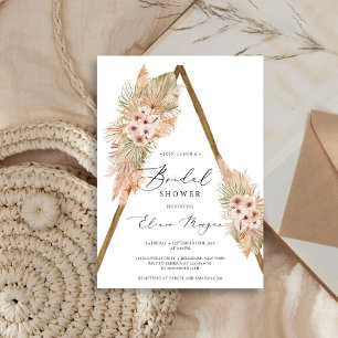 Dried Palm Pampas Grass Dusty Roses We Still Do Invitation