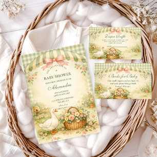 Cottagecore Silly Goose Garden Diapper Raffle Enclosure Card