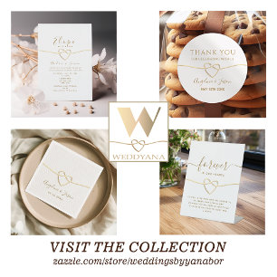 Simple Gold Thank You Wedding Favour Classic Round Sticker