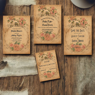 Vintage Retro Mid Century Classic Bridal Shower Invitation