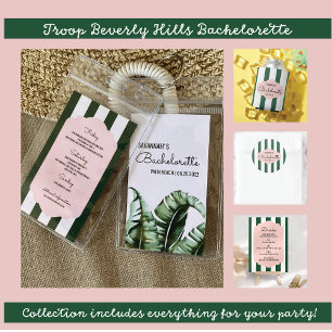 Tropical PInk Bachelorette Invitation + Itinerary