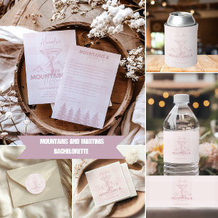 Mountains and Martinis Bachelorette Invitation