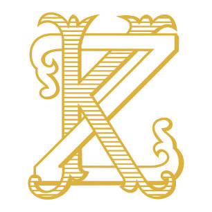 KZ or ZK Monogram Vintage Wedding Invitations