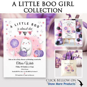 Halloween Baby Girl Shower Diaper Raffle Card
