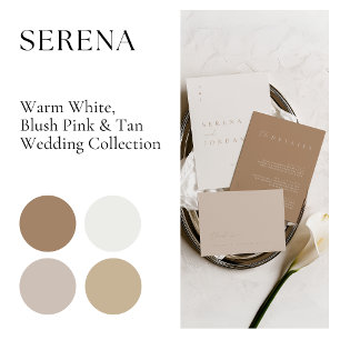 Modern Minimalist Blush Pink RSVP Card