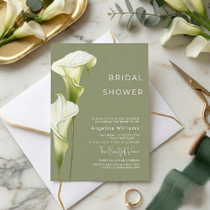 Return Address Label Calla Lilies bridal shower.