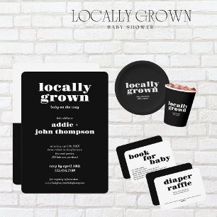 Locally Grown Invitation   Colorblock PURPLE