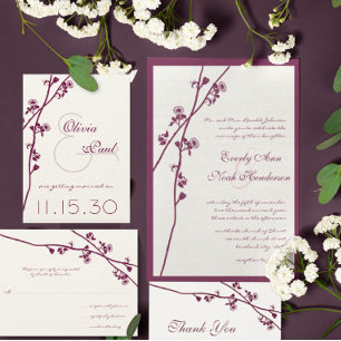Pastel Sage Blue Snapdragon Coral Flower Wedding  Invitation