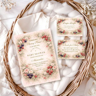 Wild Berry Garden Baby Shower Invitation