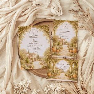 Rustic Garden Estate Wedding Invitation