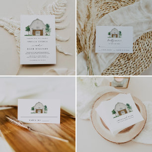 Barn Save The Date, Rustic Farmhouse Save The Date Invitation