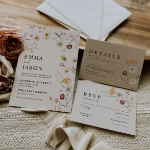 Boho Wildflower Wedding Program