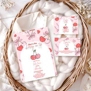 Cherry on top Baby Shower Invitation