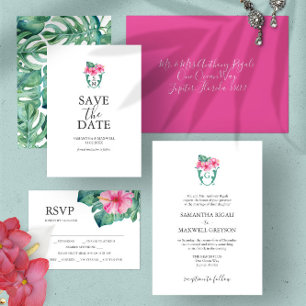 Destination Wedding Monogram Save The Date