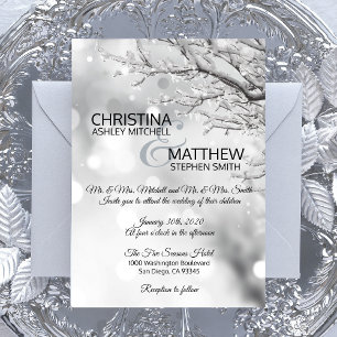 Winter Snowflakes Wedding SAVE OUR DATE   PHOTO Announcement Postcard