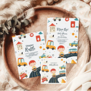 Cute Colourful Cars Boy Baby Shower Napkin