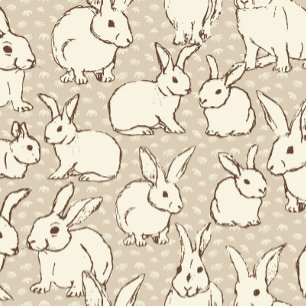 Cuddly Bunny Rabbits Bonanza - pattern.   Pillowcase