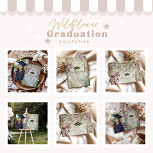 Photo Colourful Wildflower Graduation Party  Invitation