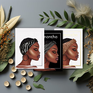 Black Woman Birthday Party Foil Invitation