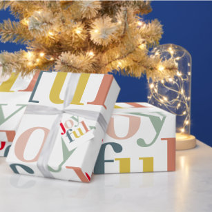 Modern Colourful Joyful Christmas Holiday Gift Tote Bag