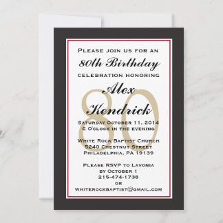 80th Birthday Invitations & Announcements | Zazzle.com.au