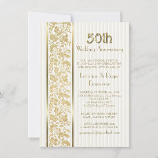  50th  Wedding  Anniversary  Invitations  Announcements  