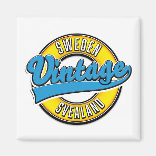 Svealand Sweden Vintage style logo Magnet