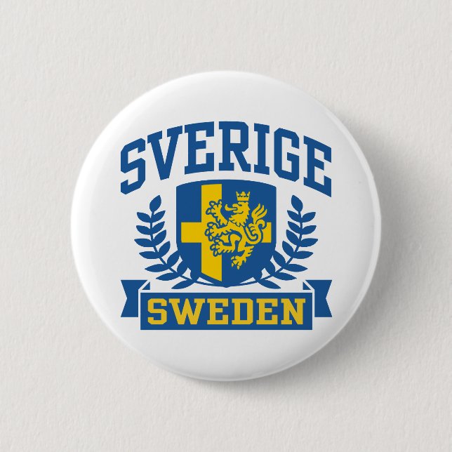 Sverige 6 Cm Round Badge (Front)