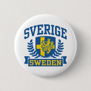 Sverige 6 Cm Round Badge