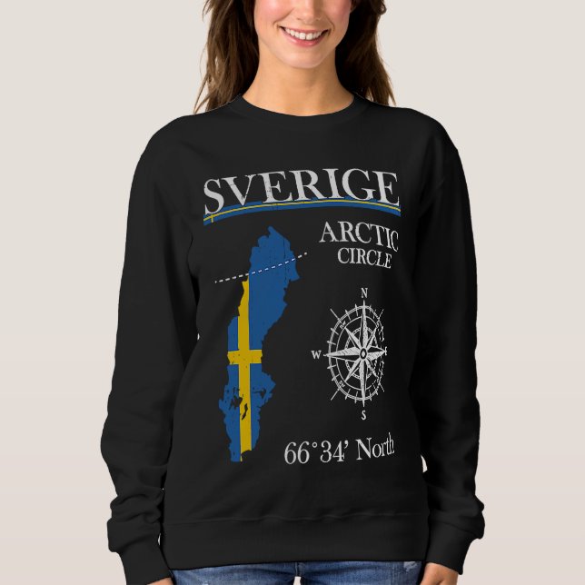 Sverige Arctic Circle  Adventure  Sweden Swedish F Sweatshirt (Front)
