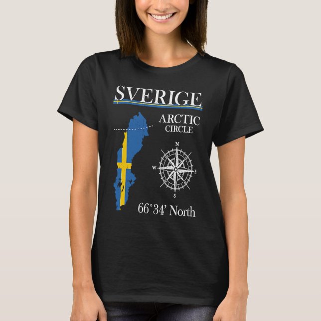Sverige Arctic Circle  Adventure  Sweden Swedish F T-Shirt (Front)