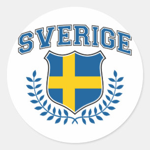 Sverige Classic Round Sticker