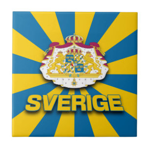 Sverige Coat of Arms Ceramic Tile