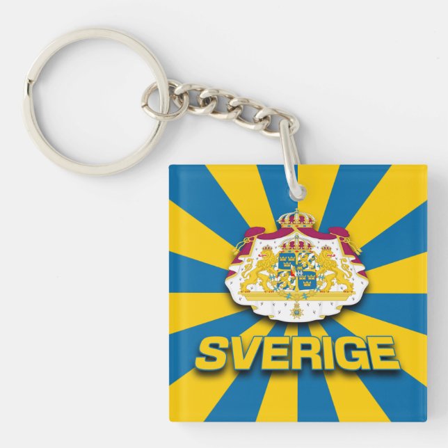 Sverige Coat of Arms Key Ring (Front)