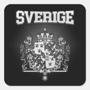 Sverige Emblem Square Sticker