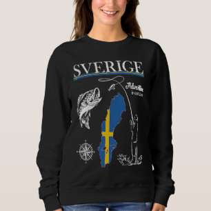 Sverige Fishing Team Fishing Tour Sweden Swedish Sweatshirt