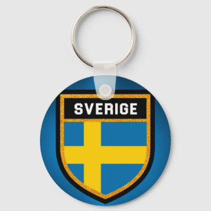 Sverige Flag Key Ring