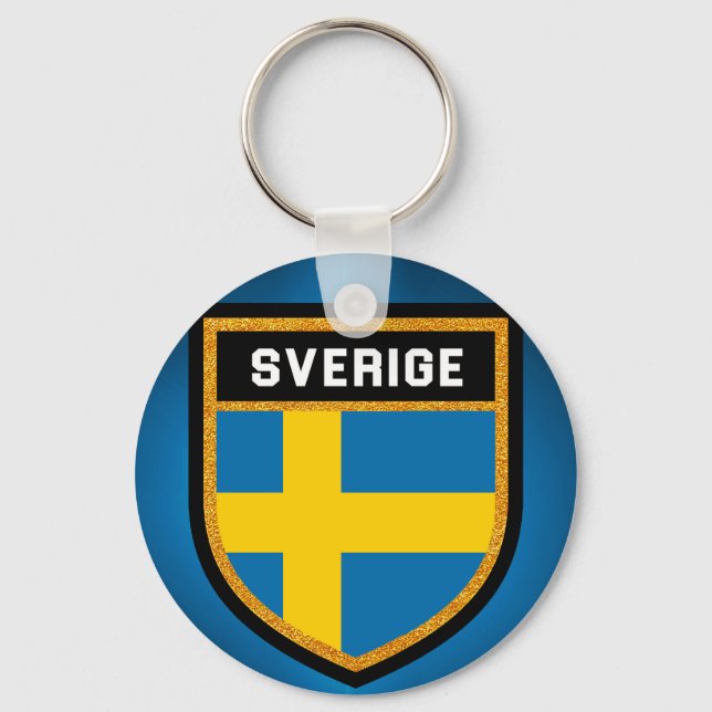 Sverige Flag Key Ring (Front)